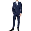 VEQUÈ Abito Uomo Elegante da Cerimonia Vestito Primavera Estate Completo Giacca e Pantalone Matrimonio (IT, Numero, 48, Regular, Regular, Royal)