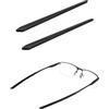 Saucer OX3217 - Gommini di ricambio in gomma per Oakley 140 mm Socket 5.0 OX3217 | Socket 5.5 OX3218 Glass, 2 paia di colore nero, Taglia unica