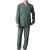 Mymyguoe Pigiama da uomo, in pile, in flanella, 2 pezzi, comodo, per la casa, per l'inverno, per il sonno, a maniche lunghe, in due pezzi, verde, 3XL