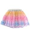 Hykiee Gonna Tulle Bambina, Vestito Carnevale Bambino 2 3 4 5 6 Anni，Minnie Principessa Arcobaleno Gonnellino Danza Classica Bambina Tutu Ballerina Costume in Tulle con Paillettes Luccicanti (Rosa)