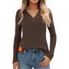 Crewhpo Maglia Intima Donna Termica Cotone Pizzo Scollo a V Calda