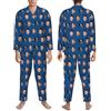 miguha Camicia da Notte da Uomo Personalizzata, Pigiama con Viso con Foto Personalizzata, Pantaloni E Pantaloni da Notte, Pantaloni con Foto del Viso, Pigiama con Pittura Impressionista Personalizzata