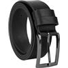 No Limits Cintura Uomo In Vero Cuoio, Made in Italy, Sportiva Senza Cuciture e Accorciabile, Fibbia in Metallo Nickel Free, Alta 3,5 cm Con Scatola