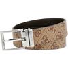 GUESS Cintura Uomo Reversibile in Pelle e Poliuretano, Colore BBO, Altezza 3.5 cm, Regolabile, Taglia M, Art. BMBCLOP5135