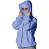 Generic Passamontagna da donna con cappuccio e maschera per il viso da sci, doppio cappuccio, in micropile con cerniera, giacca per autunno inverno, antivento, caldo, streetwear, atletica, allenamento, felpa