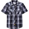 Dubinik® Camicia Uomo Maniche Corte a Quadri Western con Bottoni Automatici Stile Cowboy Nero Grigio L