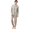 Noidinotte; more than pyjamas Noidinotte - Pigiama Uomo Caldo Cotone Articolo Slitta. - S Verde