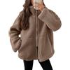 Meaunzyl Felpa Pile Donna Con Zip Invernale Caldo Sweatshirt In Sherpa Comoda Taglie Forti Giubbotto Fine Fleece Morbido Autunno Felpe Trekking Pesante Teddy Casual Sportiva Cerniera Giacca Manica Lunga