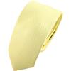 TigerTie - cravatta stretta di seta - giallo pallido argento a pois - Cravatta in seta