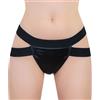 LittleForBig Doppio cinturino Tanga Tucking Gaff Mutandine Liscio Setoso Nascondere Gaff Shaping Slip per Crossdresser Transgender Individui, Nero , L