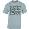 Baddery Bicicletta Maglietta da Uomo - „Bike More" (Blu Ghiaccio M)