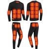 TOVCHEI Set di Biancheria Intima Termica Riscaldata A 28 Zone per Uomo Donna Tuta Calda Invernale Strato di Base Riscaldante Foderato in Pile Long Johns,Men Black,M