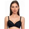 SIELEI, Reggiseno con Coppe Graduate e Senza Ferretto per Un Effetto Push-up Leggero, Realizzato in Morbido Pizzo, Spalline Regolabili, Designed in Italy, Color Nero, Taglia 5B