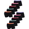 LOREZA ® 10 Mutandine da Bambina in Cotone - Modello Boxer - Stile Hipster - (140-146, Modello 8