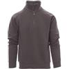 PAYPER Felpa Miami+ Summer Felpa da Uomo, Mezza Zip in Tinta, in plastica con cursore in Metallo, Manica Raglan, Polsini e Vita in Costina Elasticizzata, Cuciture rinforzate. (XL, Smoke)