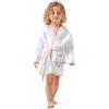 Ankitoys Accappatoio per neonati con adorabile motivo di giraffa - Accappatoio con cappuccio in 100% cotone - Morbido, assorbente e delicato sulla pelle - Per neonati e bambini piccoli, bianco