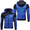 East-hai-buy Felpa con Cappuccio Fai-da-Te Personalizzata Felpa da Uomo con Zip Stampata con Le tue Foto di Design/Logo Giacca in Patchwork Cappotto color2,XXL