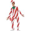 Fun Shack Costume Bastoncino di Zucchero Uomo, Halloween Uomo, M | Maglia a Righe, Pantaloni, Papillon & Cappello, Stile Natalizio, Perfetto per Halloween, Ideale per Travestirsi