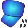 SAUCER Lenti di ricambio premium e naselli per occhiali da sole Oakley Double Edge OO9380-66 mm, Blu Glacier Polarizzato, Taglia unica