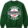fashwork Felpa papà Personalizzata con Nome SuperPapà - Felpa Sei Unico, Idea Regalo Festa del papà, Compleanno, Girocollo Uomo 100% Cotone