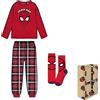Disney Pigiama Lungo Bambina Bambino in Coral con Calza Antiscivolo in Omaggio (Spiderman 4413, 9/10 Anni)
