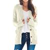 Duohropke Cardigan da Donna, Maglia a Coste Grossa, Giacca da Donna, Cardigan con Tasche, Bottoni, Maglieria, Pullover Oversize, Taglie Grandi, Giacca Business, Apertura Frontale, Mantella, Giubbotto