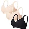 Cocila Reggiseno Senza Ferretto Donna Reggiseni Senza Cuciture Comfort Bralett Push Up Imbottito Comodo Everyday Bra Senza Imbottitura Pacco da 2/3 per Tutti i Giorni Anguria Rossa M