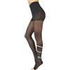 CALZITALY Collant Medicali a Compressione Graduata Media con Punta Aperta, Calze Terapeutiche Preventive 10-14 mm/Hg, 70 Denari, Made in Italy (IT, Testo, M, Regular, Regular, Nero)