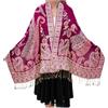 XINGSHUNFU Paisley - Sciarpa pashmina rave, scialle indiana, da donna, esotica, per abiti da sera, Rosso rosato, Taglia unica