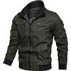 Vhersily 2025 Giacca Bomber Uomo, Giubbotto Antivento Leggere Giacche Jacket Cappotto Giubbino College da Lavoro per Tempo Libero, per Scooter, Motociclisti, Touring, Antisporco e Idrorepellente