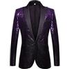 PYJTRL - Giacca da Uomo alla Moda con Paillettes Che cambiano Colore
