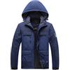 TOKYMOON Giacca Montagna Uomo Giacca Trekking Donna Parka Giacca Softshell Mantieni Caldo Giacche Sportive Traspirante Giacca da Sci Impermeabile Antivento Cappotto Invernale (4XL, Blu navy)
