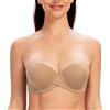 MELENECA Da Donna Ferretto Liscio Imbottito Flessioni Reggiseno Senza Spalline Erica Beige 5C
