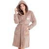 Get Trend Pusheen Vestaglia Donna e Ragazza, S-2XL, Morbido Pile Sherpa Accappatoio con Cappuccio, Regalo Donna (XL, Beige Pusheen)