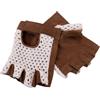AMAS The Best GUANTI DA GUIDA MEZZE DITA EPOCA HALF FINGER IN PELLE NABUK + RETE - AUTO BICI VINTAGE CAFE' RACER (XS)