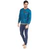 nazarenogabrielli Nazareno Gabrielli Completo Pigiama in Caldo Cotone Lungo Uomo Due Pezzi - Top Manica Lunga e Pantalone Lungo. Confezione in Scatola (Blu Petrolio, M)