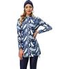 seafanny Costume da Bagno Modesto da Donna, 3 Pezzi, Copertura Integrale Hijab Burkini (Foglie Blu 42-44) XL