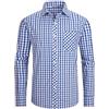 JupiterSecret Camicia Casual da Uomo in Cotone a Quadri con Bottoni, Camicia da Abito da Lavoro, con Taschino sul Petto