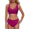 Generico Costume da Bagno Donna 2 Pezzi Bikini Mare Push Up Imbottito Curvy Piscina Taglie Forti Set Triangolo Vita Alta Spiaggia Beachwear Swimwear 2026