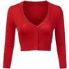 Aottori Coprispalle Donna con Bottoni Rosso XXL
