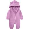 Alunsito Neonato Bambina Pagliaccetto One Piece Manica lunga Orso Orecchio Felpa con cappuccio Tuta Bambino Primavera Autunno Body