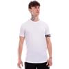 DSQUARED2 T-Shirt da Uomo Bianca Orlo Manica Elastico logato XL