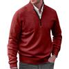 Generico Maglione Uomo Invernale Elegante Maglioni con Mezza Zip Collo Alto Manica Lunga Stand Collare Maglioncino Cashmere Casual Basic Sweater Caldo Pesante Pullover Termica Lavoro Felpe Giacca Classics Moda
