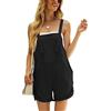 KOEMCY Salopette da Donna Ampia Estiva Tuta Corta Senza Maniche Overall Jumpsuit con Tasche Pantaloncini Copricostumi Estivi Mare