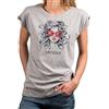 MAKAYA Maglietta Donna con Testa di Medusa Tshirt Volto Femminile con Occhiali Serpenti Stile Boho Vintage Cotone Estivo Casual