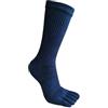 GHHZML Calze Con Dita 3 paia di calzini lunghi a cinque dita uomo in cotone a righe a compressione solida che assorbe il sudore traspirante fitness escursionismo sportivi con punta all'aperto(Dark blue)