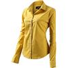 FLY HAWK Camicia Basic da Donna in Cotone Manica Lunga - Camicetta Casual Blusa Chiusura Bottoni Slim Formale Elegante - Camicia Shirt con Colletto Dritto, Ideale per Ufficio/Lavoro/Colloquio (EU48, Verde2)