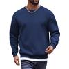 COOFANDY Maglione Invernale a Maniche Lunghe in Pile con Scollo a Giro da Uomo Blu e Viola XL