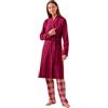 Noidinotte; more than pyjamas Noidinotte - Vestaglia donna micropile soft-touch articolo easy - 48 Bordeaux