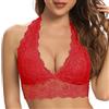 SHEKINI Reggiseno a Fiori per Donna Halter Bra Reggiseno a Triangolo Elegante Imbottito Bralette in Pizzo Reggiseno a Bustino Top Reggiseno Senza Ferretto Reggiseno Comodo…